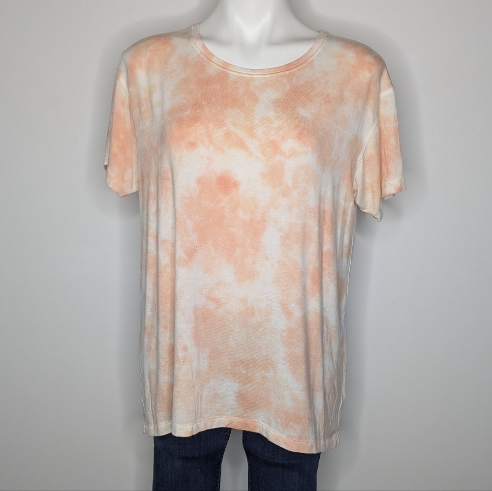 ✨3/$15 American Eagle White Peach Tie Dye T Shirt S